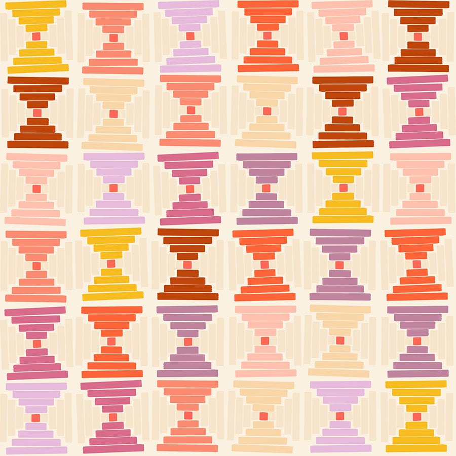 Pre Order Persimmon "Courthouse Steps" in Natural by Ruby Star Society Fabric