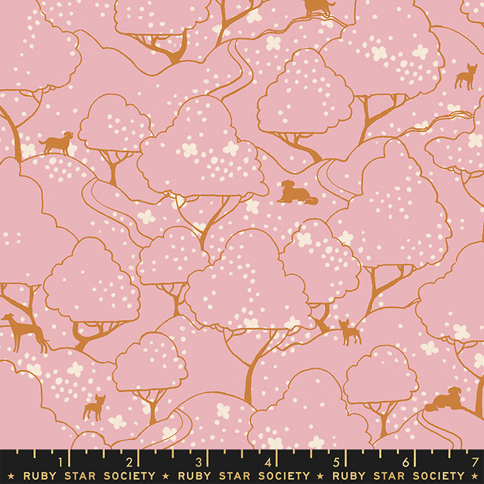 Dog Park in Lavender by Ruby Star Society Fabric