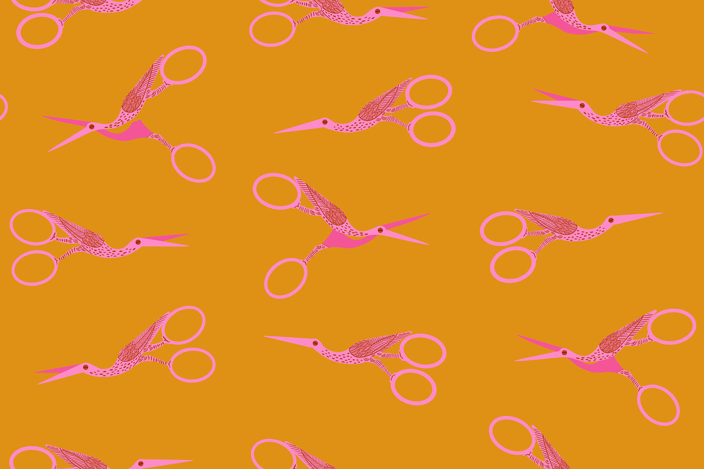 Pre Order 1 800 Notion "Stork Scissors" in Posy by Ruby Star Society Fabric