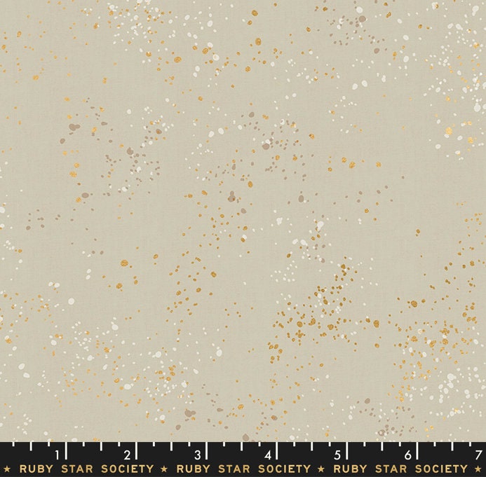 Speckled in Natural Metallic by Ruby Star Society Fabric