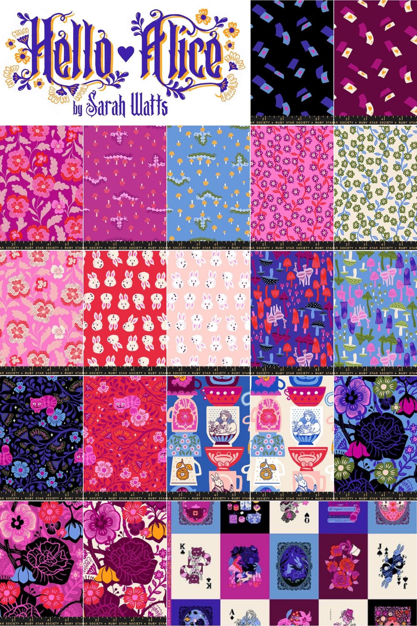 Hello Alice 19 Fat Quarter Bundle by Ruby Star Society Fabric