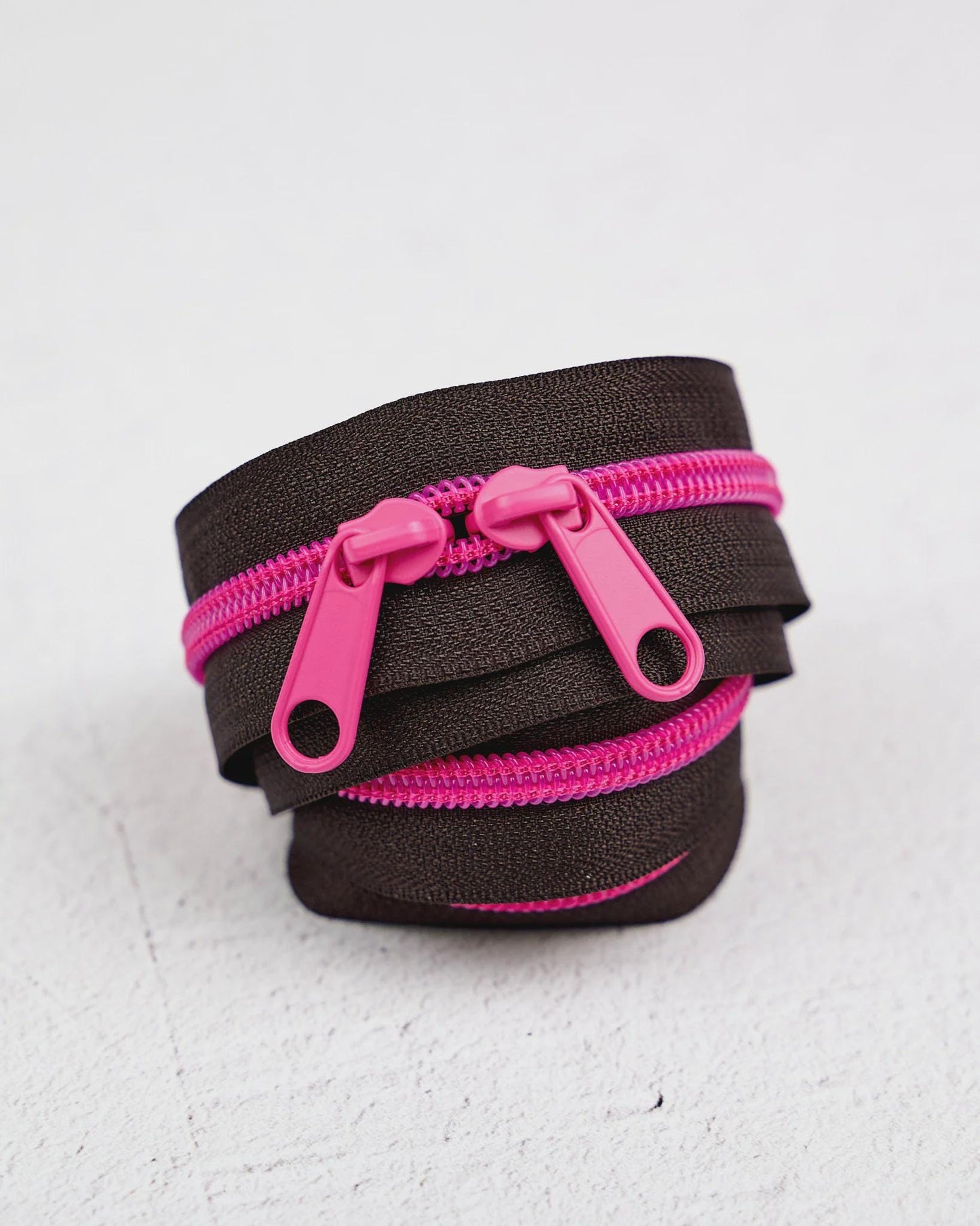 30" Handbag Zipper in Neon Rose by Renaissance Ribbons