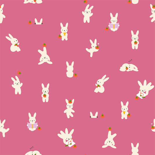 Pre Order Persimmon "Bun E and Sammy" in Hibiscus by Ruby Star Society Fabric
