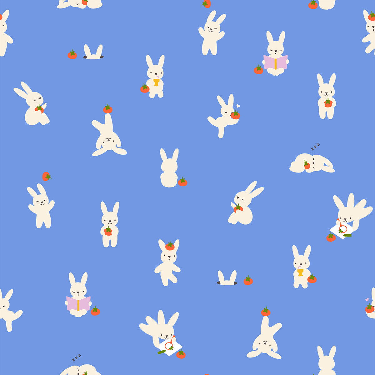 Pre Order Persimmon "Bun E and Sammy" in Lindley Blue by Ruby Star Society Fabric