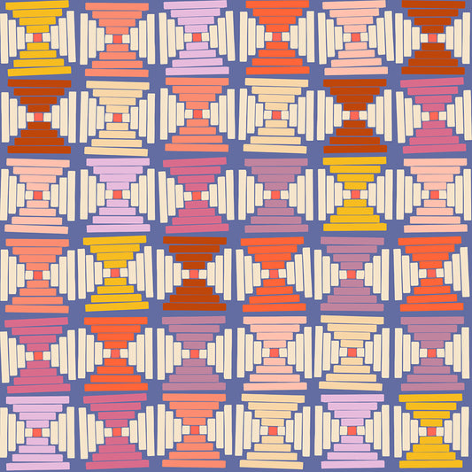 Pre Order Persimmon "Courthouse Steps" in Twilight by Ruby Star Society Fabric