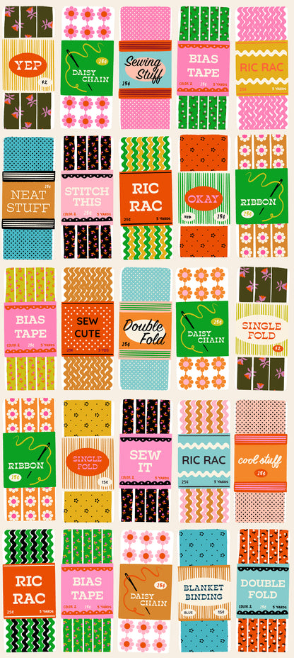 Pre Order 1 800 Notion "Sew Cute" in Shell by Ruby Star Society Fabric