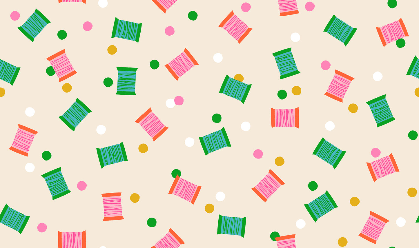 Pre Order 1 800 Notion "Spools" in Shell by Ruby Star Society Fabric