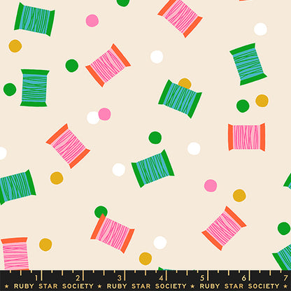 Pre Order 1 800 Notion "Spools" in Shell by Ruby Star Society Fabric