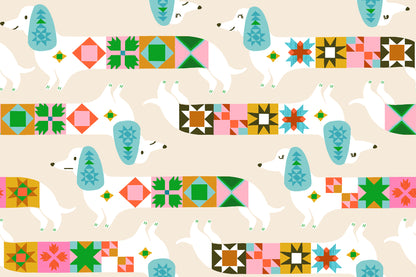 Pre Order 1 800 Notion "Quilty Dog" in Shell by Ruby Star Society Fabric