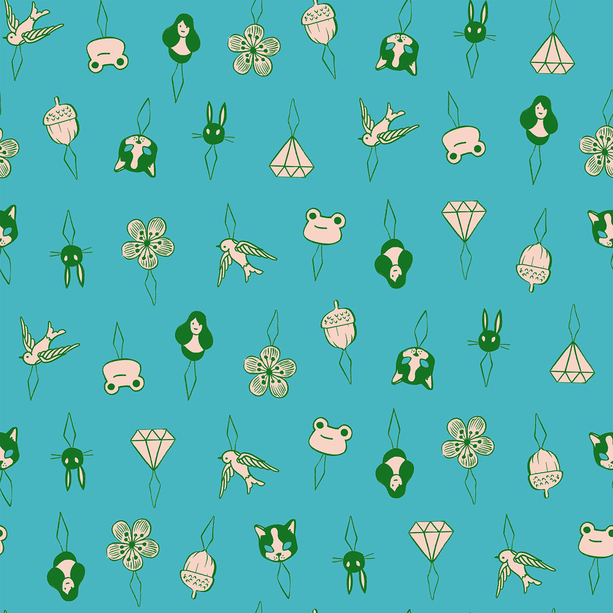 Pre Order 1 800 Notion "Thread Charms" in Turquoise by Ruby Star Society Fabric