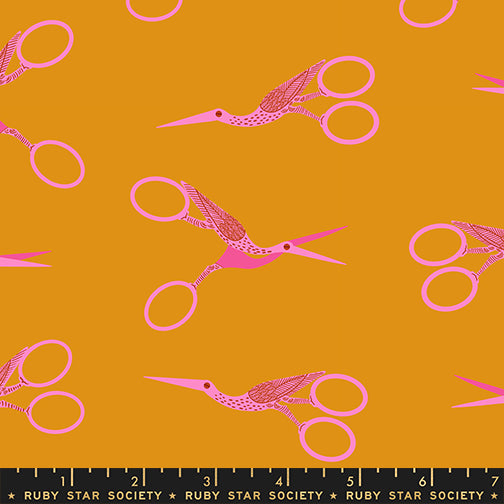 Pre Order 1 800 Notion "Stork Scissors" in Posy by Ruby Star Society Fabric