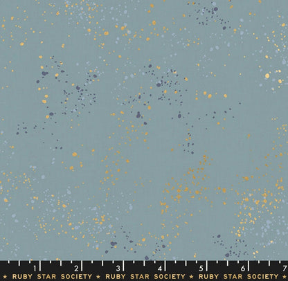 Speckled in Metallic Soft Blue by Ruby Star Society Fabric