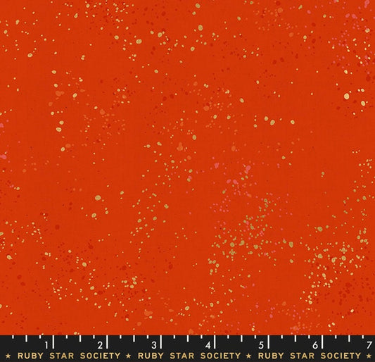 Speckled in Metallic Warm Red by Ruby Star Society Fabric