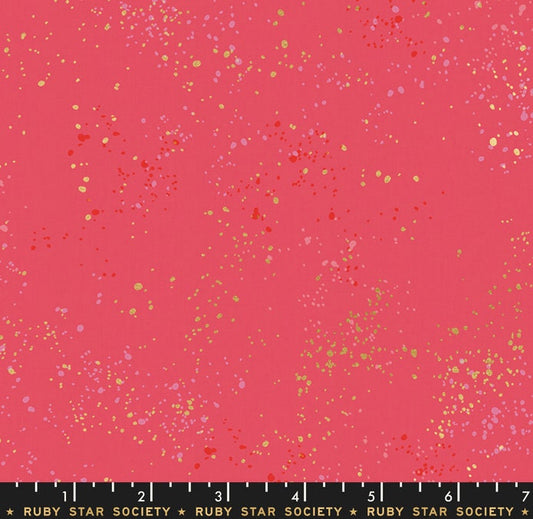 Speckled in Metallic Strawberry by Ruby Star Society Fabric