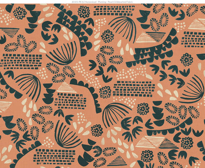 Homestead Planting in Peach by Cotton + Steel Fabric