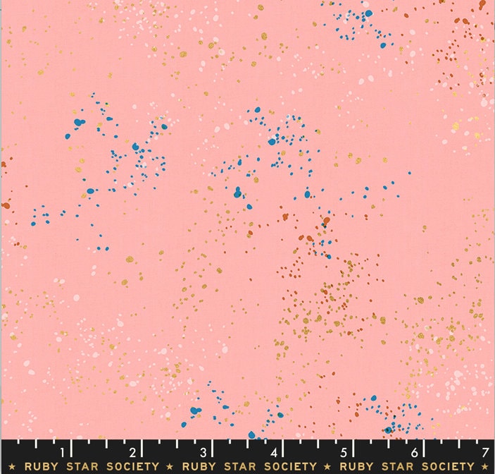 Speckled in Metallic Candy Pink by Ruby Star Society Fabric