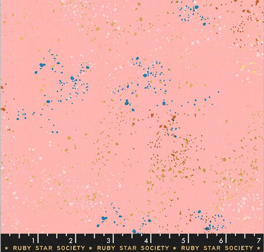 Speckled in Metallic Candy Pink by Ruby Star Society Fabric