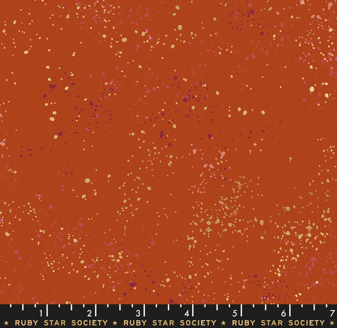 Speckled in Metallic Cayenne by Ruby Star Society Fabric