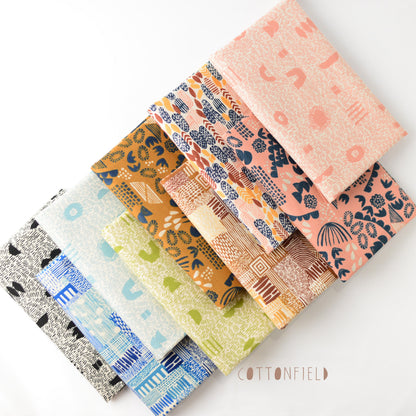 Homestead Plots in Gold Sand by Cotton + Steel Fabric