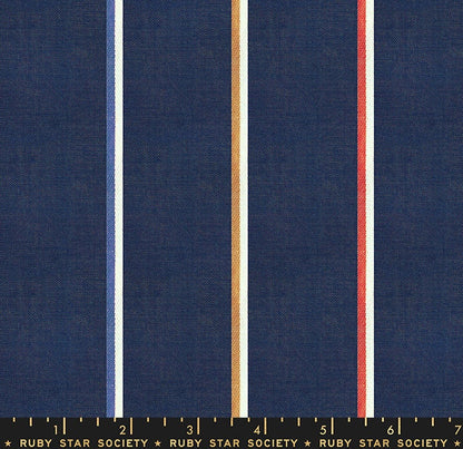 Heirloom Warp and Weft Wovens (Navy) | Ruby Star Society Fabric