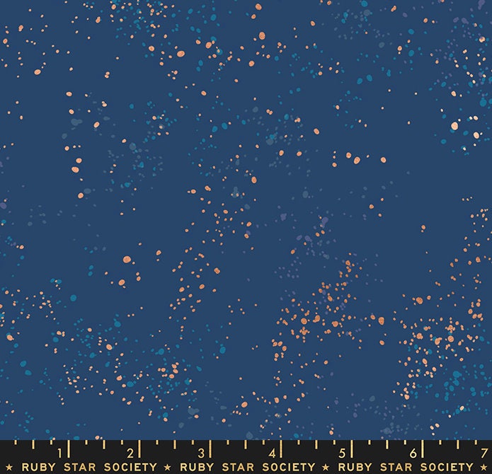 Speckled in Metallic Bluebell by Ruby Star Society Fabric
