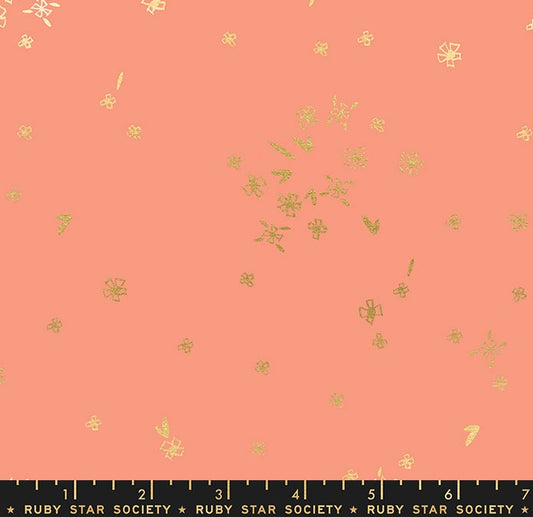 First Light “Tiny Flowers” in Melon by Ruby Star Society Fabric
