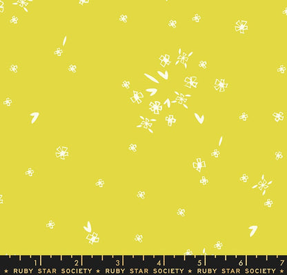 First Light “Tiny Flowers” in Citron by Ruby Star Society Fabric