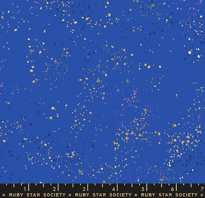 Speckled in Blue Ribbon by Ruby Star Society Fabric
