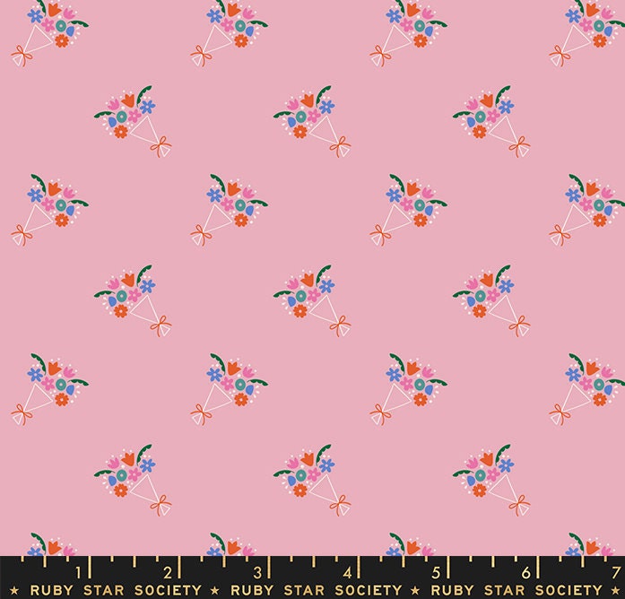 Food Group “Bouquet” in Lavender by Ruby Star Society Fabric