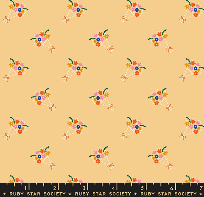 Food Group “Bouquet” in Butternut by Ruby Star Society Fabric