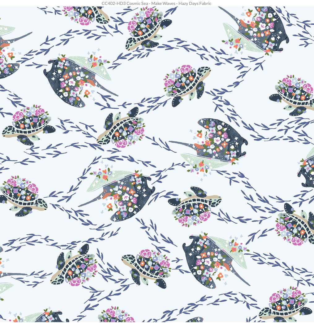 Cosmic Sea “Make Waves” in Hazy Days by Cotton + Steel Fabric