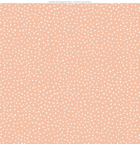 Happiest Dots in Summer Coral by RJR Fabric