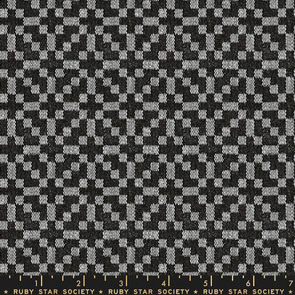 Warp and Weft Honey Holiday Woven Jacquard (Black) | Ruby Star Society Fabric