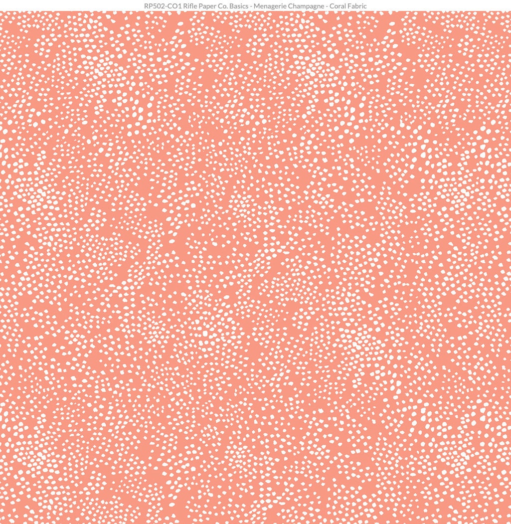 Menagerie Champagne (Coral) Rifle Paper Co Basics Fabric