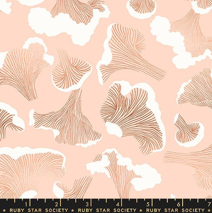 Elixir “Forager” in Metallic Peach” by Ruby Star Society Fabric
