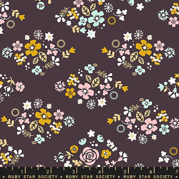 Koi Pond Blossom Festival in Caviar by Ruby Star Society Fabric