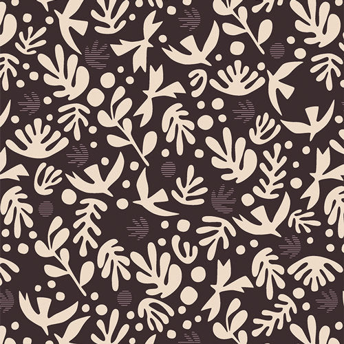 Duval "Boho Birds" in Truffle by Art Gallery Fabrics