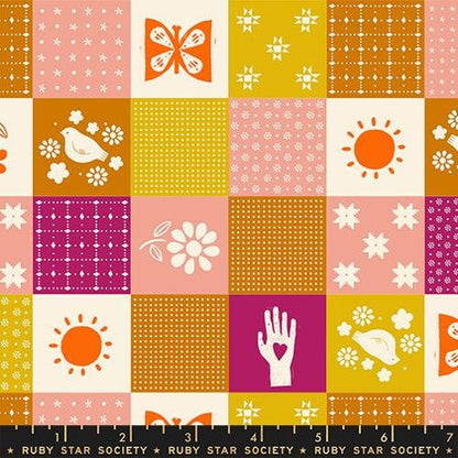 Sugar Maple Patchwork | Melon | Ruby Star Society Fabric
