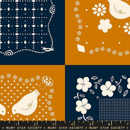 Sugar Maple in "Navy" by Ruby Star Society Fabric