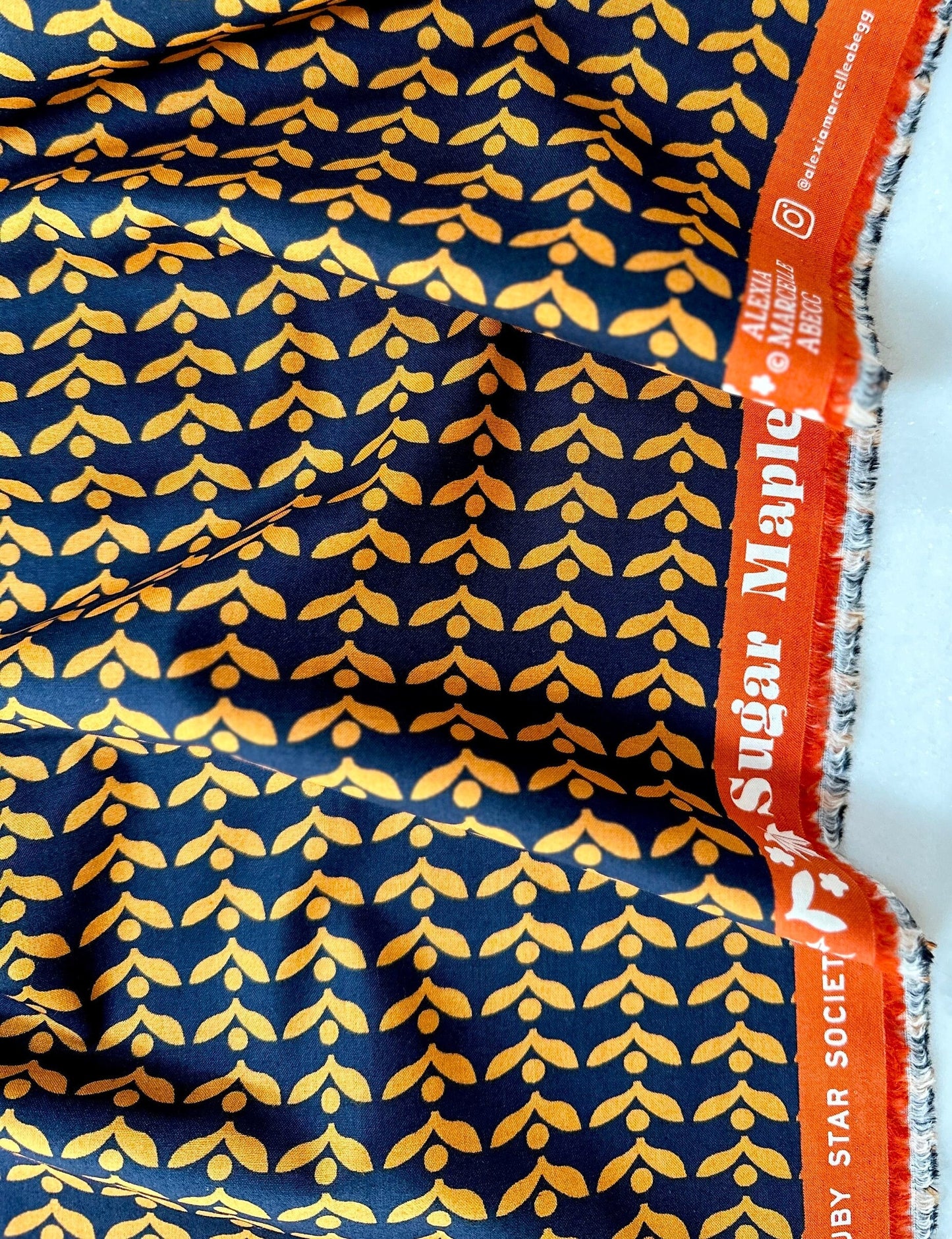Sugar Maple "Bud" in Navy by Ruby Star Society Fabric