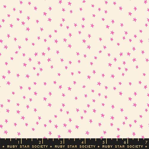 Starry Mini in Neon Pink by Ruby Star Society Fabric