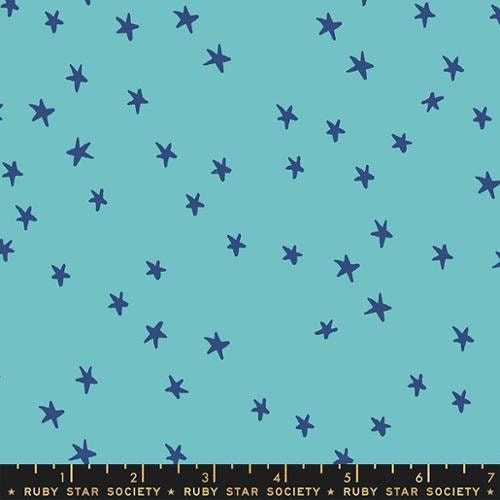 Starry in Turquoise by Ruby Star Society Fabric