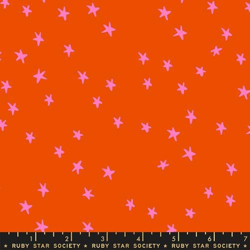 Starry in Warm Red by Ruby Star Society Fabric