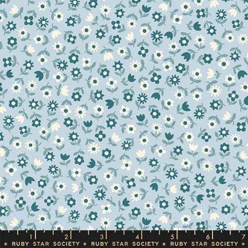 Picture Book "Floral" in Water Blue by Ruby Star Society Fabric