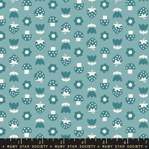 Picture Book "Strawbitties" in Playroom by Ruby Star Society Fabric