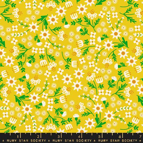Favorite Flowers “Inflorescence” in Golden Hour by Ruby Star Society Fabric