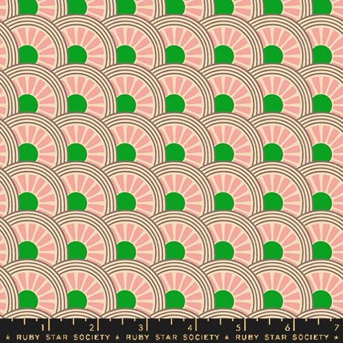 Favorite Flowers “Daisy Wheel” in Verdant by Ruby Star Society Fabric