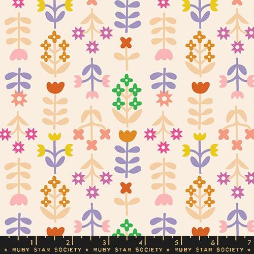 Favorite Flowers “Meadow” in Natural by Ruby Star Society Fabric