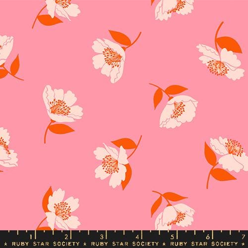 Juicy “Fluttering Florals” in Sorbet by Ruby Star Society Fabric