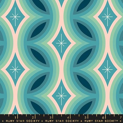Juicy “Rattan” in Dark Turquoise by Ruby Star Society Fabric